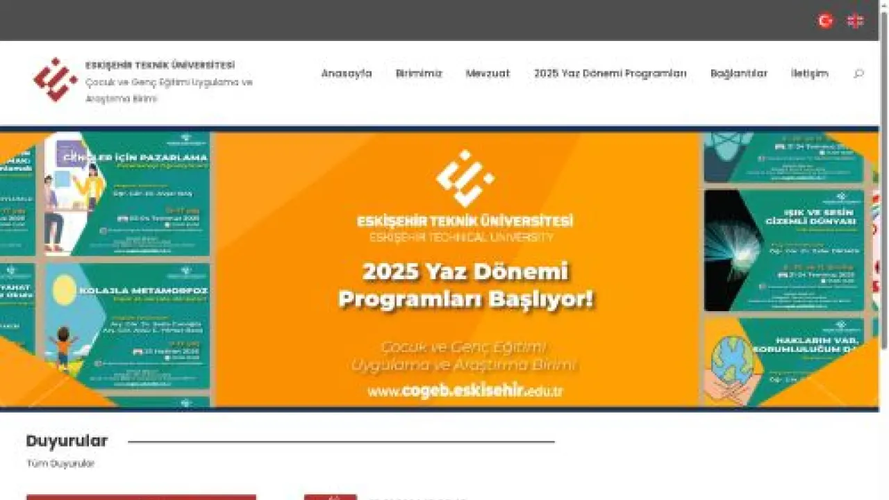 Çocuk ve Genç Eğitimi Uygulama ve Araştırma Birimi - Eskişehir Teknik Üniversitesi