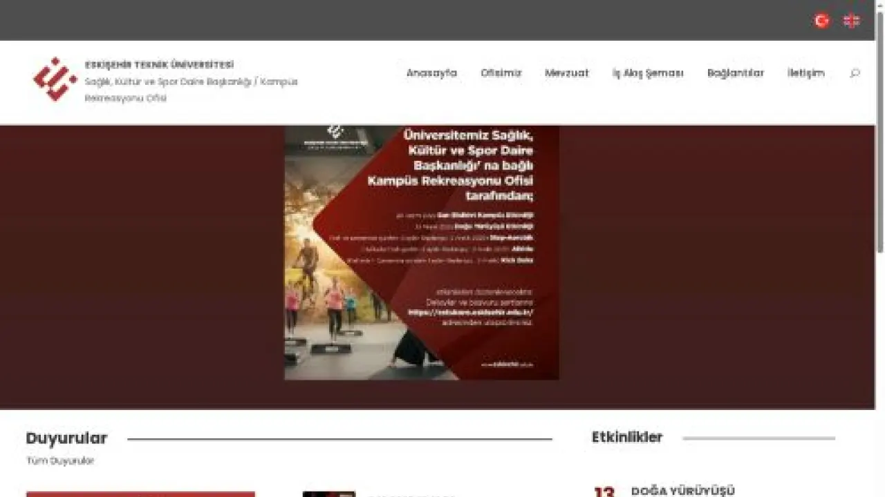 Sağlık, Kültür ve Spor Daire Başkanlığı / Kampüs Rekreasyonu Ofisi - Eskişehir Teknik Üniversitesi