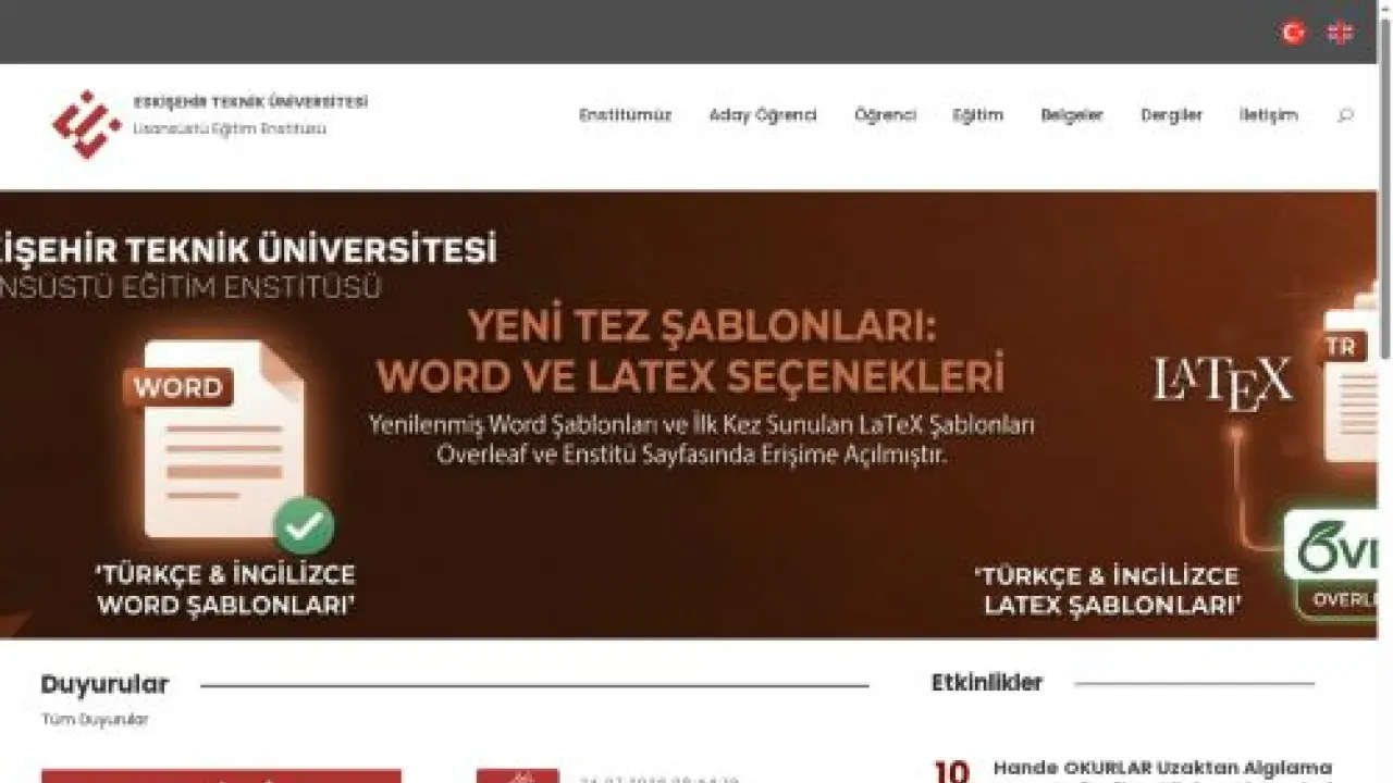 Lisansüstü Eğitim Enstitüsü - Eskişehir Teknik Üniversitesi