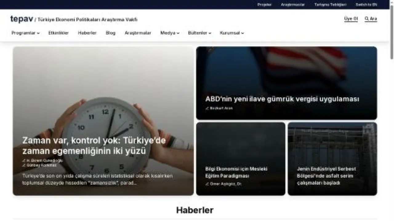 Türkiye Ekonomi Politikaları Araştırma Vakfı - TEPAV