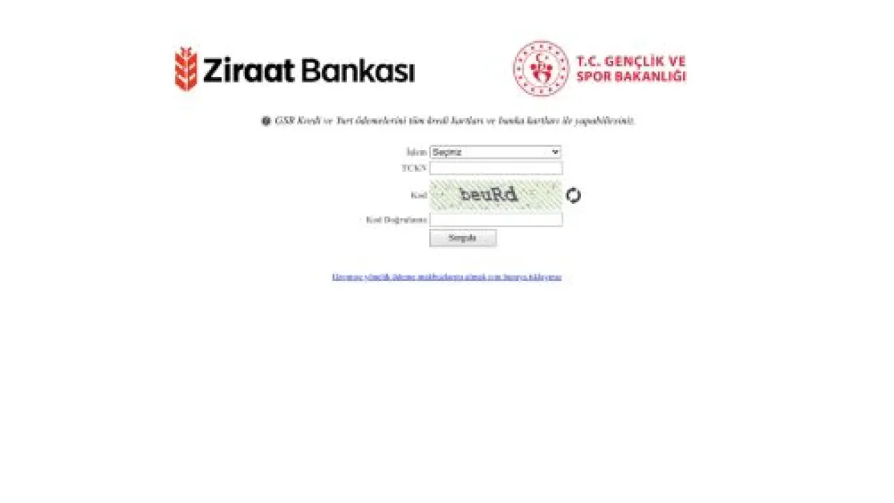 GSB Yurt ve Kredi Ödemeleri