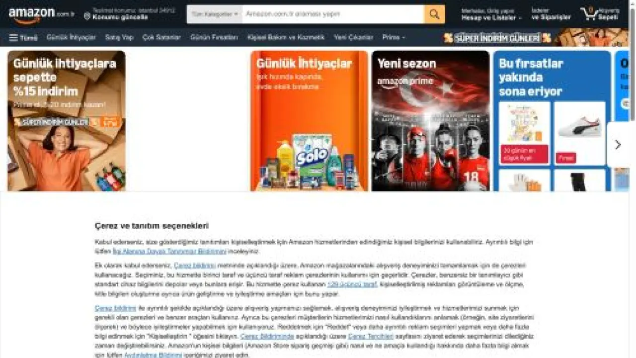 Amazon.com.tr: Elektronik, bilgisayar, akıllı telefon, kitap, oyuncak, yapı market, ev, mutfak, oyun konsolları ürünleri ve daha fazlası için internet alışveriş sitesi