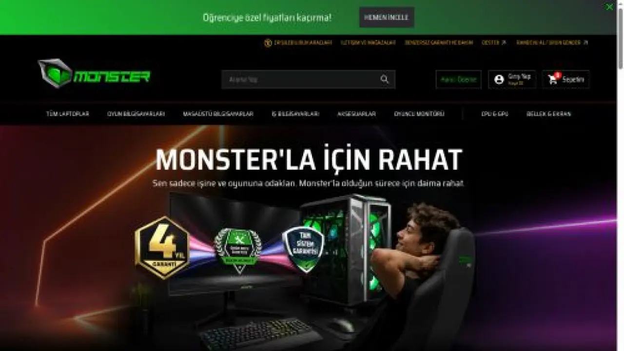 Monster Notebook | Performans Tutkunlarına Özel Notebook'lar