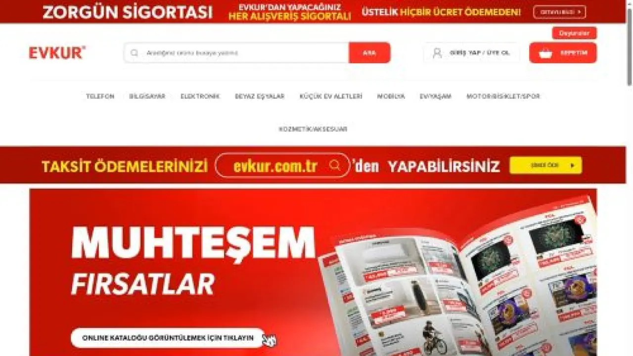 Hiç Peşinatsız Kredi Kartsız 24 Ay Taksit Evkur'da