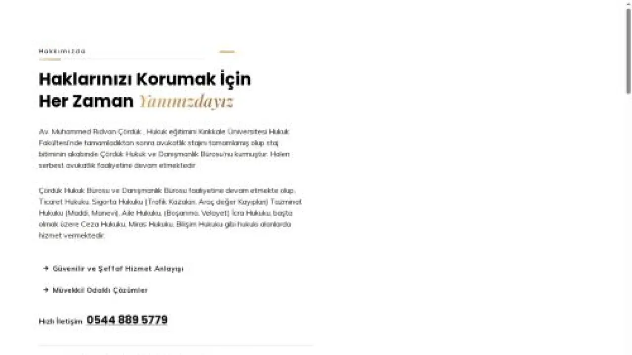Av. Muhammed Rıdvan Çördük - Ana Sayfa - Çankırı Avukat