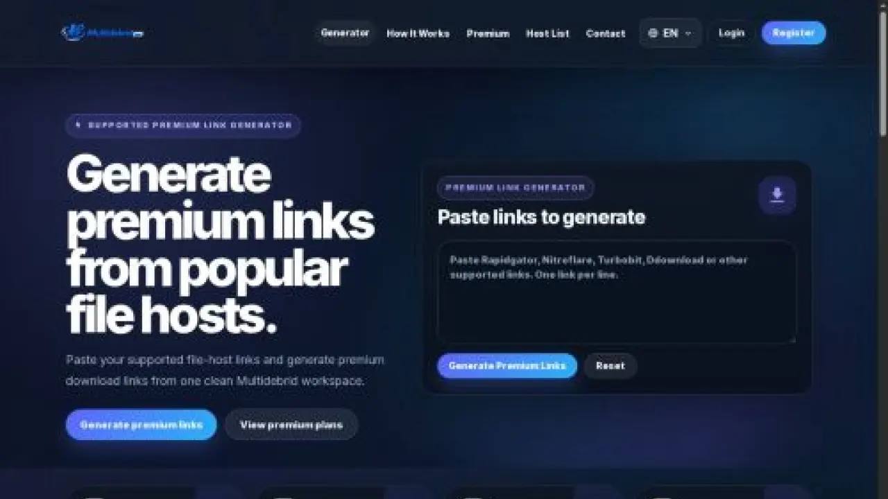 Premium Link Generator - Downloader - Multidebrid.com