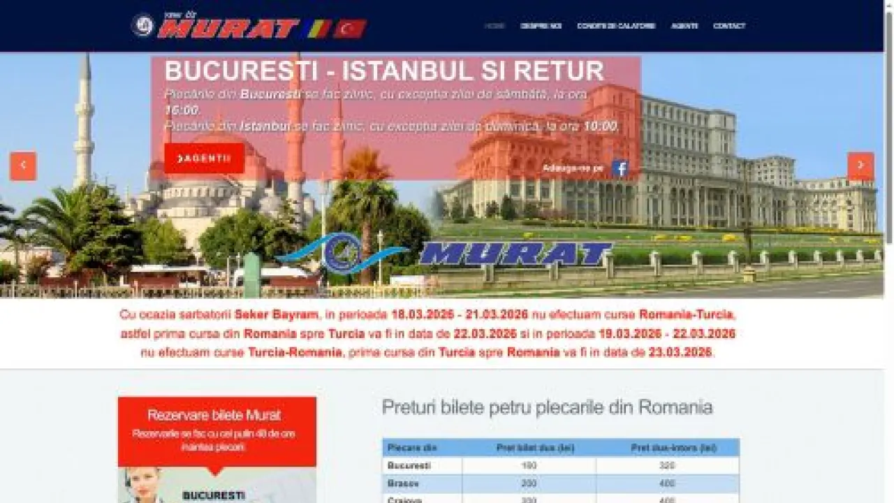 Istanbul si retur, cu autocarul - MURAT - Bucuresti