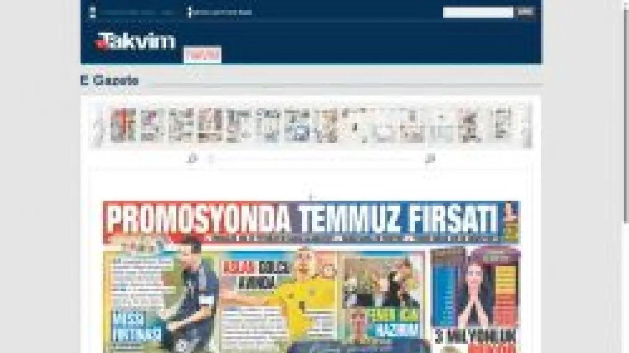 Gazete Manşetleri - Bugünkü  Takvim - EGazete - Gazete Oku