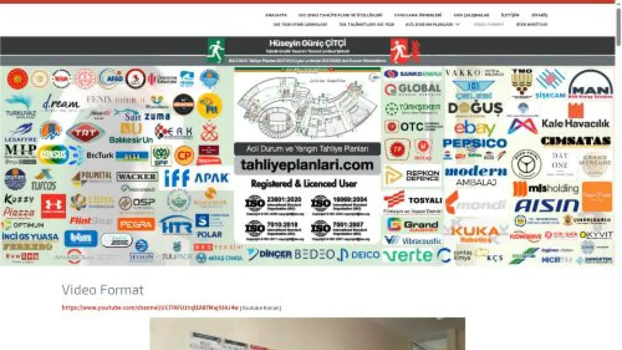 Video Format – ISO 23601 Acil Durum ve Yangın Tahliye Planlari