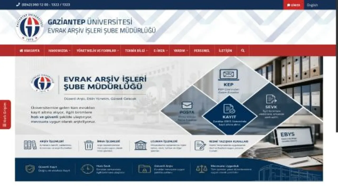 EVRAK ARŞİV İŞLERİ ŞUBE MÜDÜRLÜĞÜ