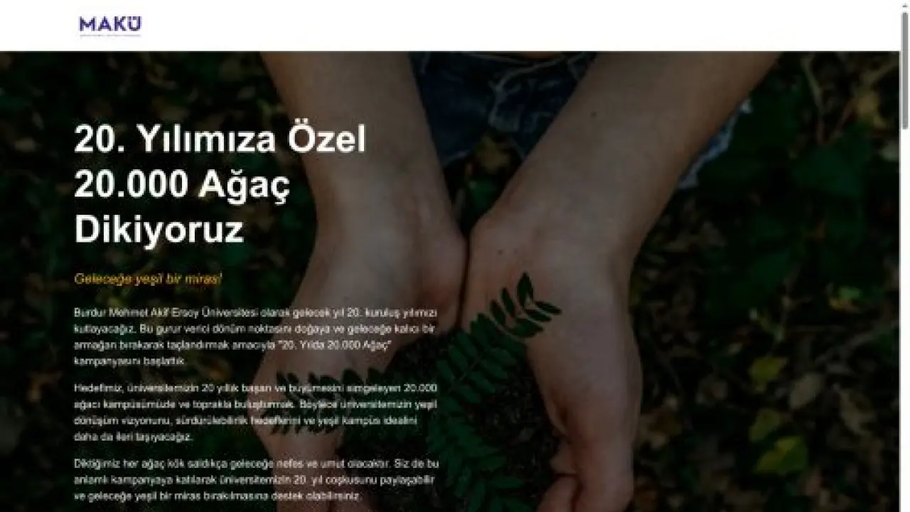 MAKÜ Fidan Bağışı