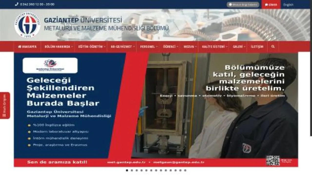 METALURJİ VE MALZEME MÜHENDİSLİĞİ BÖLÜMÜ