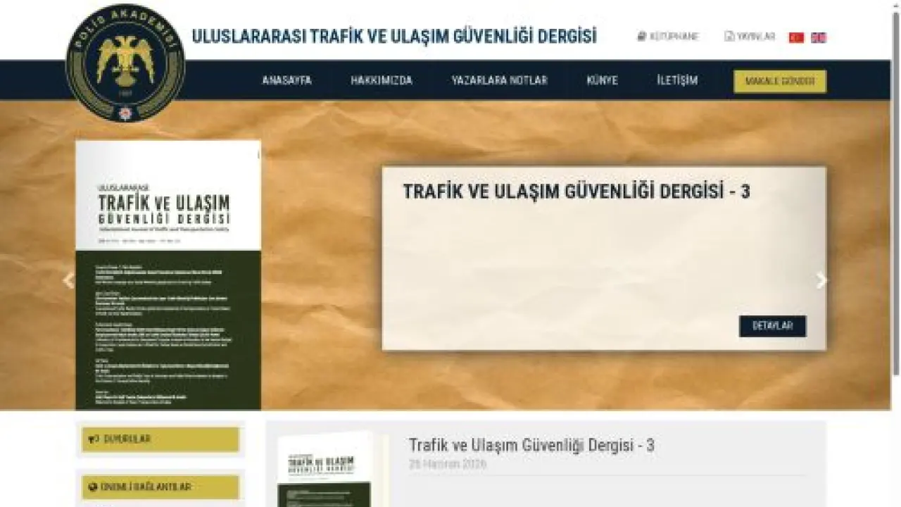 Uluslararası Trafik ve Ulaşım Güvenliği Dergisi