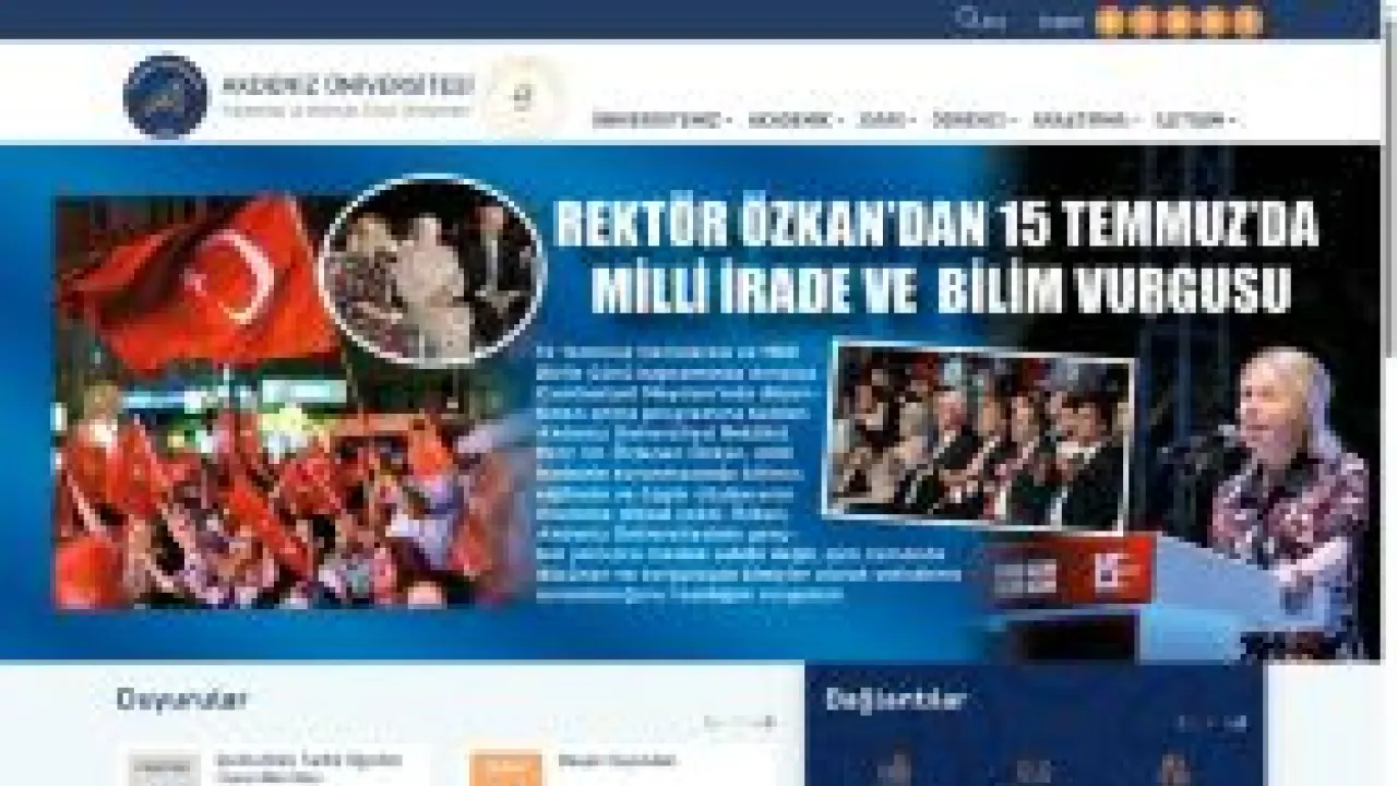Akdeniz Üniversitesi - Ana Sayfa