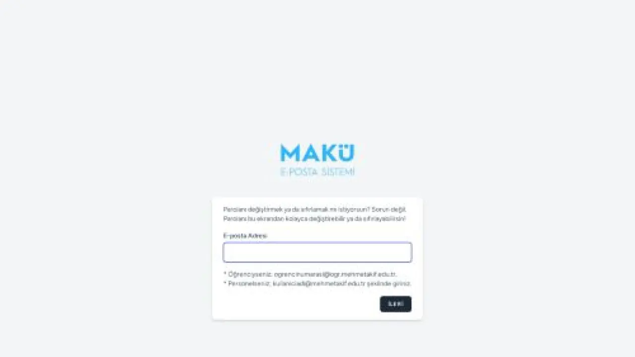 MAKÜ Merkezi Kimlik Sistemi