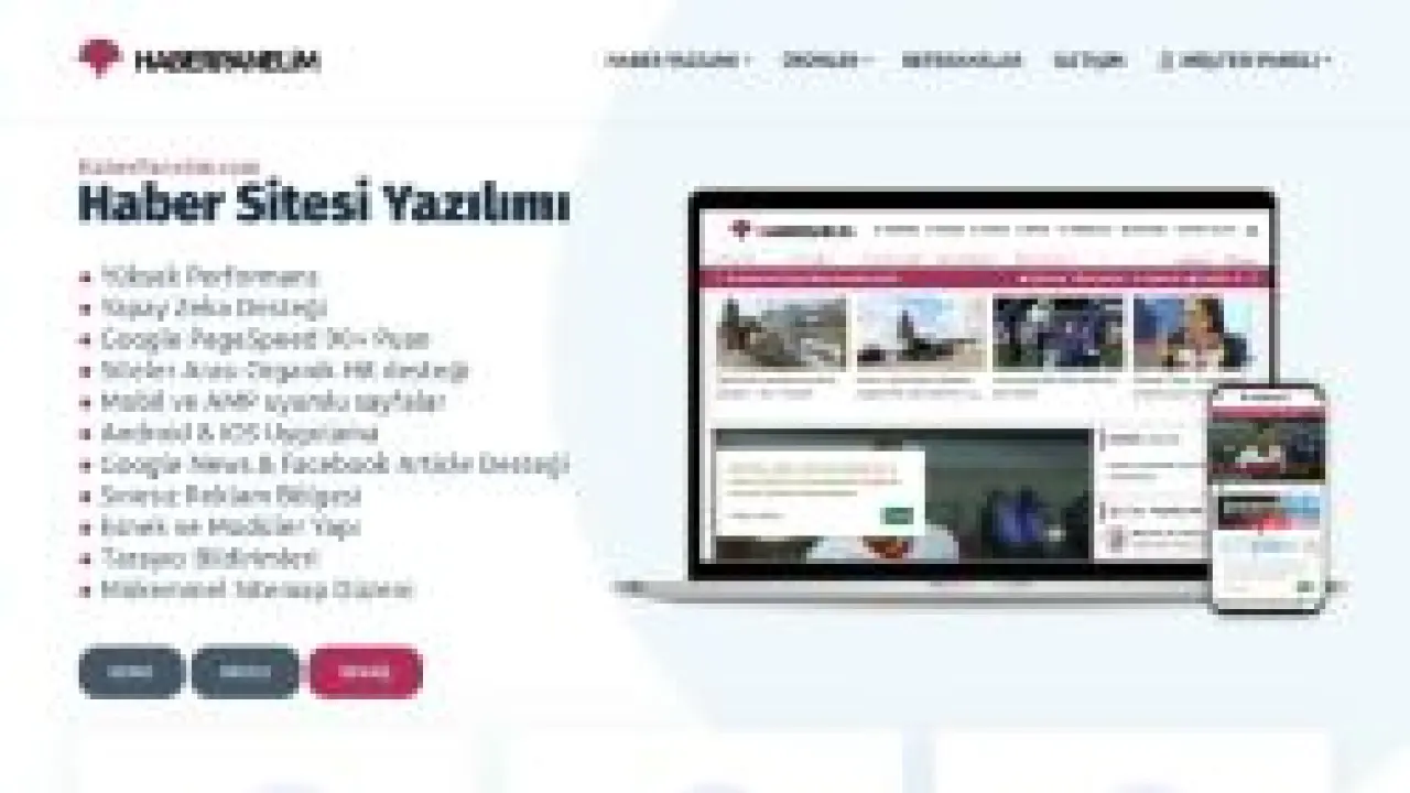 Haber Yazılımı - Haber Sitesi Yazılımı - HaberPanelim.com - Haberci Scripti - Haber Teması
