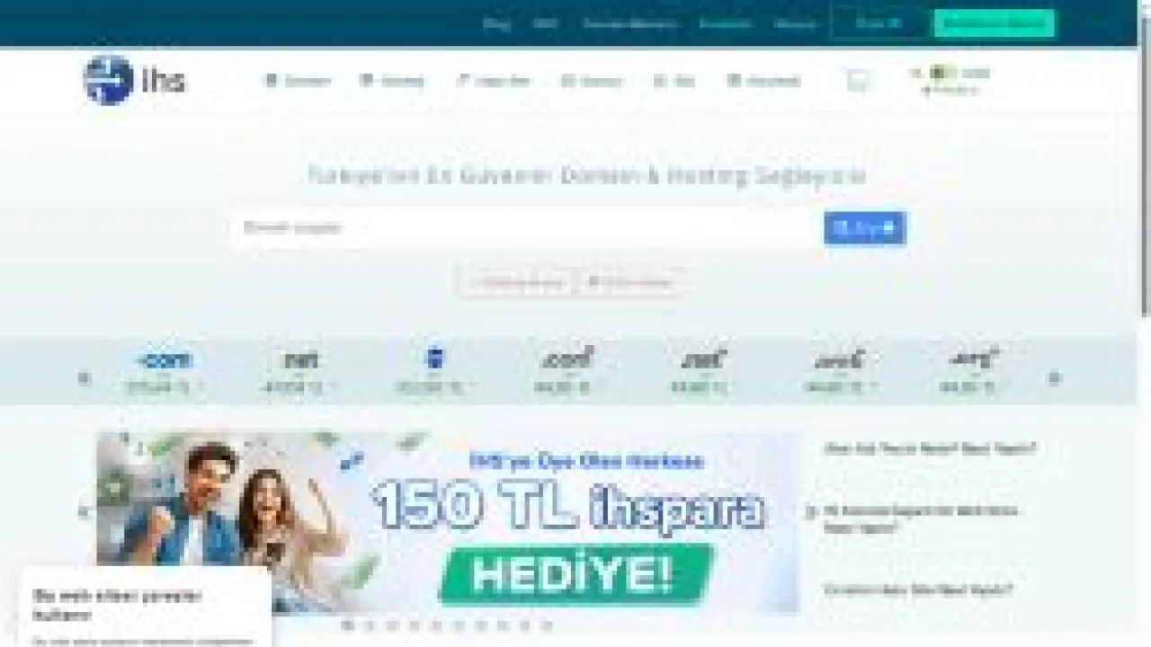 Hosting, Domain, Sunucu ve SSL Hizmetleri - IHS